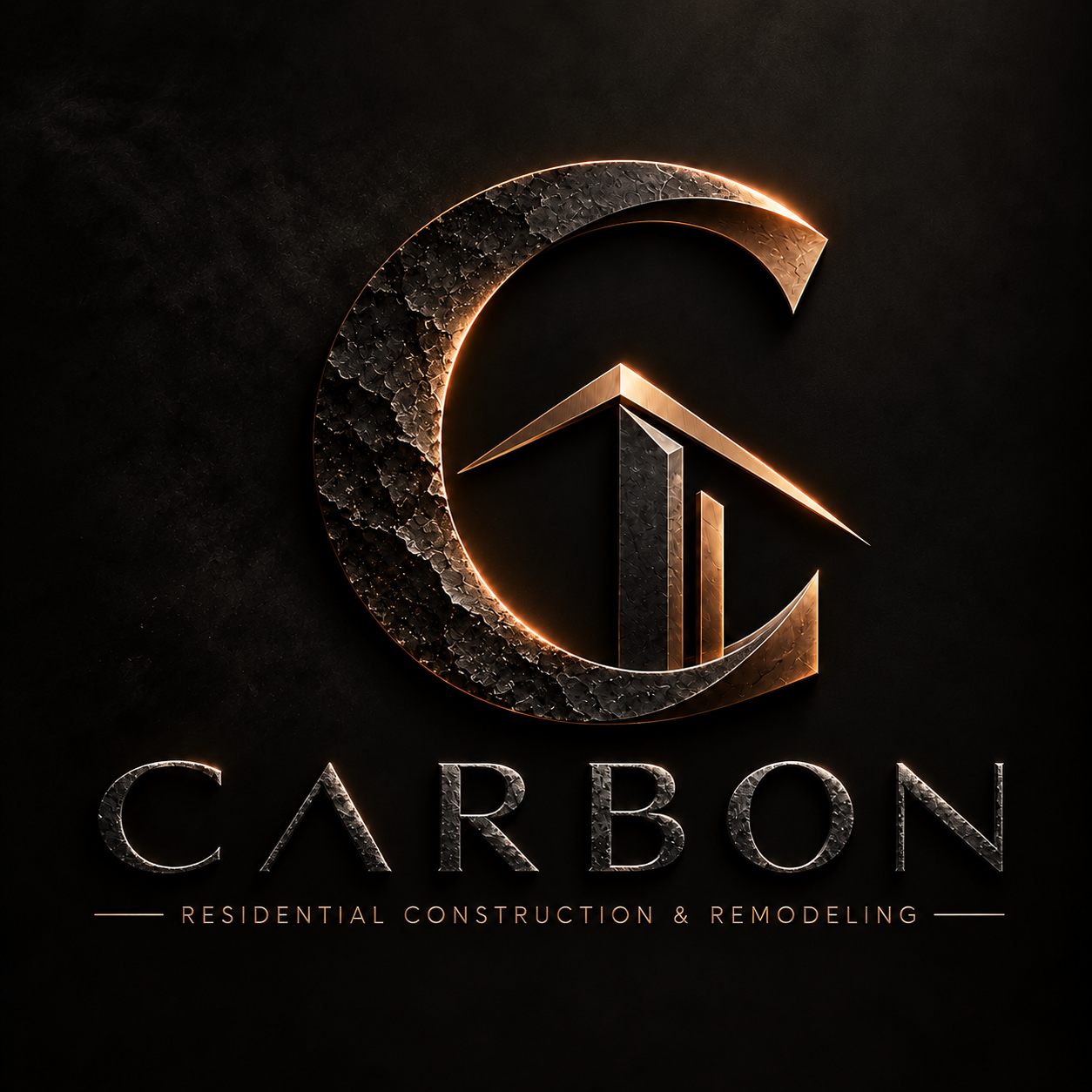 CARBON black ash and bronze architectural C logo